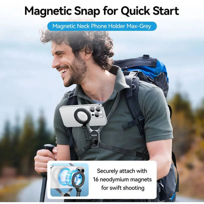 Magnetic Neck Phone Stand DropArabia
