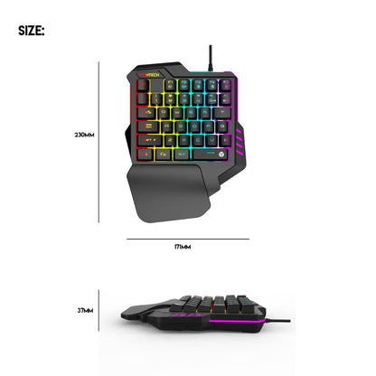 Fantech Archer K512 One-Handed RGB Gaming Keyboard